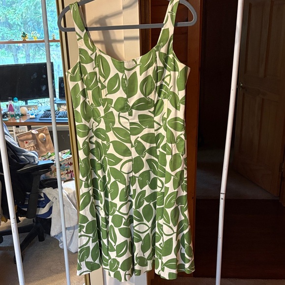 Nine West Green Leaf Pattern Mini Dress - Picture 1 of 4
